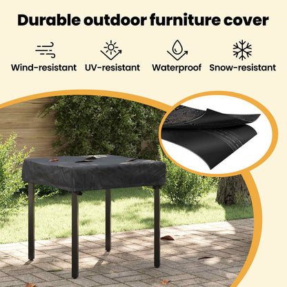 Table Cover Plain Black 72 x 72 x 15 cm Fabric