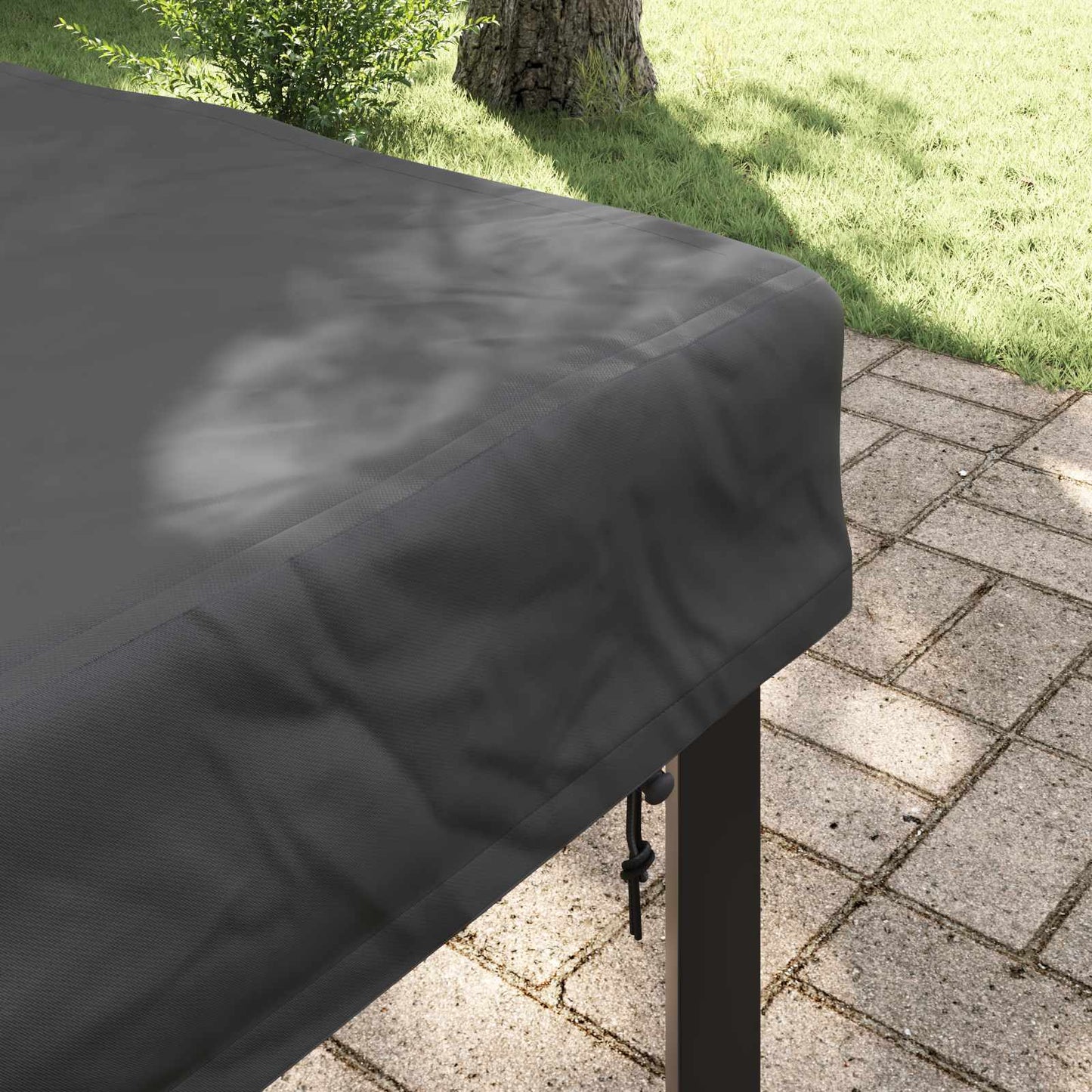 Table Cover Plain Black 72 x 72 x 15 cm Fabric
