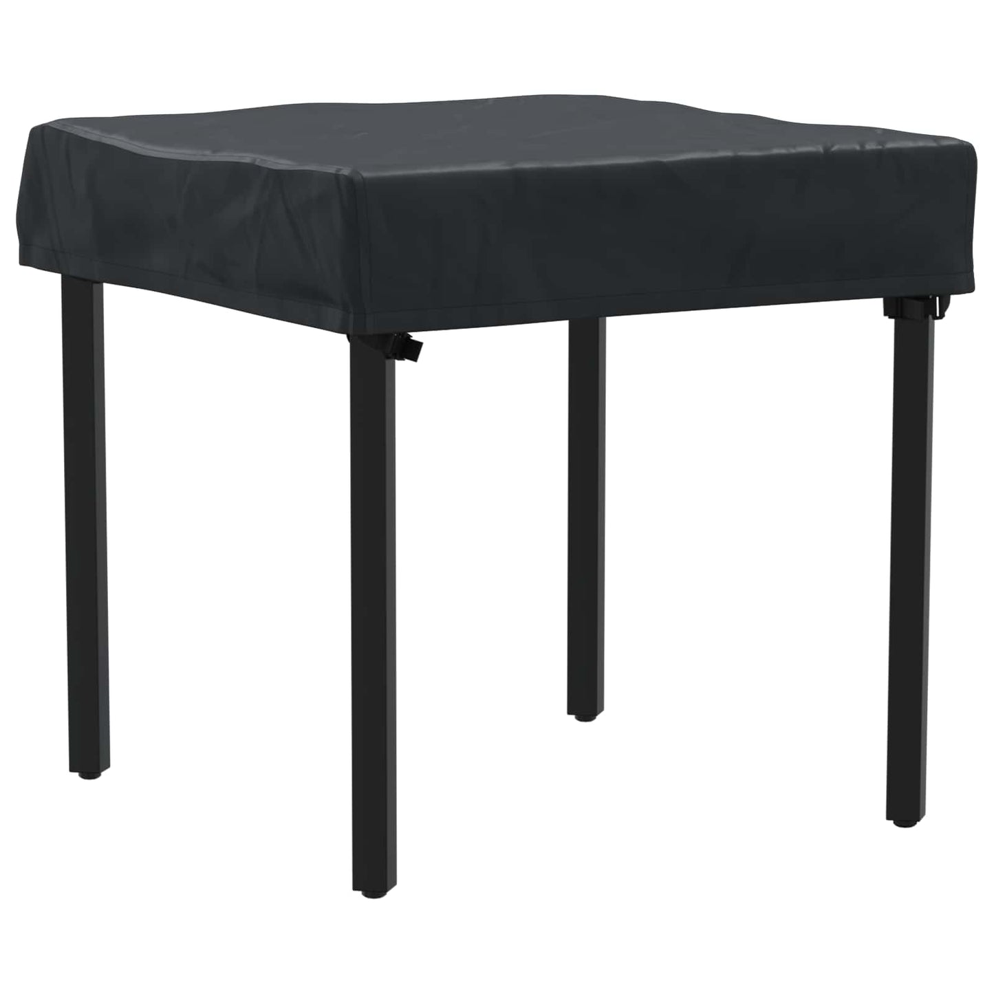 Table Cover Plain Black 82 x 82 x 15 cm Fabric