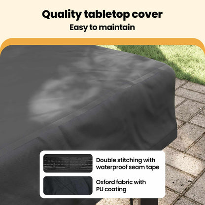 Table Cover Plain Black 82 x 82 x 15 cm Fabric