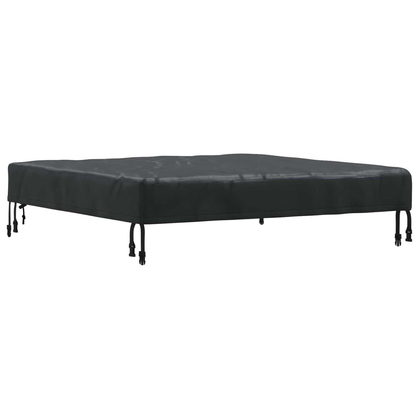 Table Cover Plain Black 92 x 92 x 15 cm Fabric