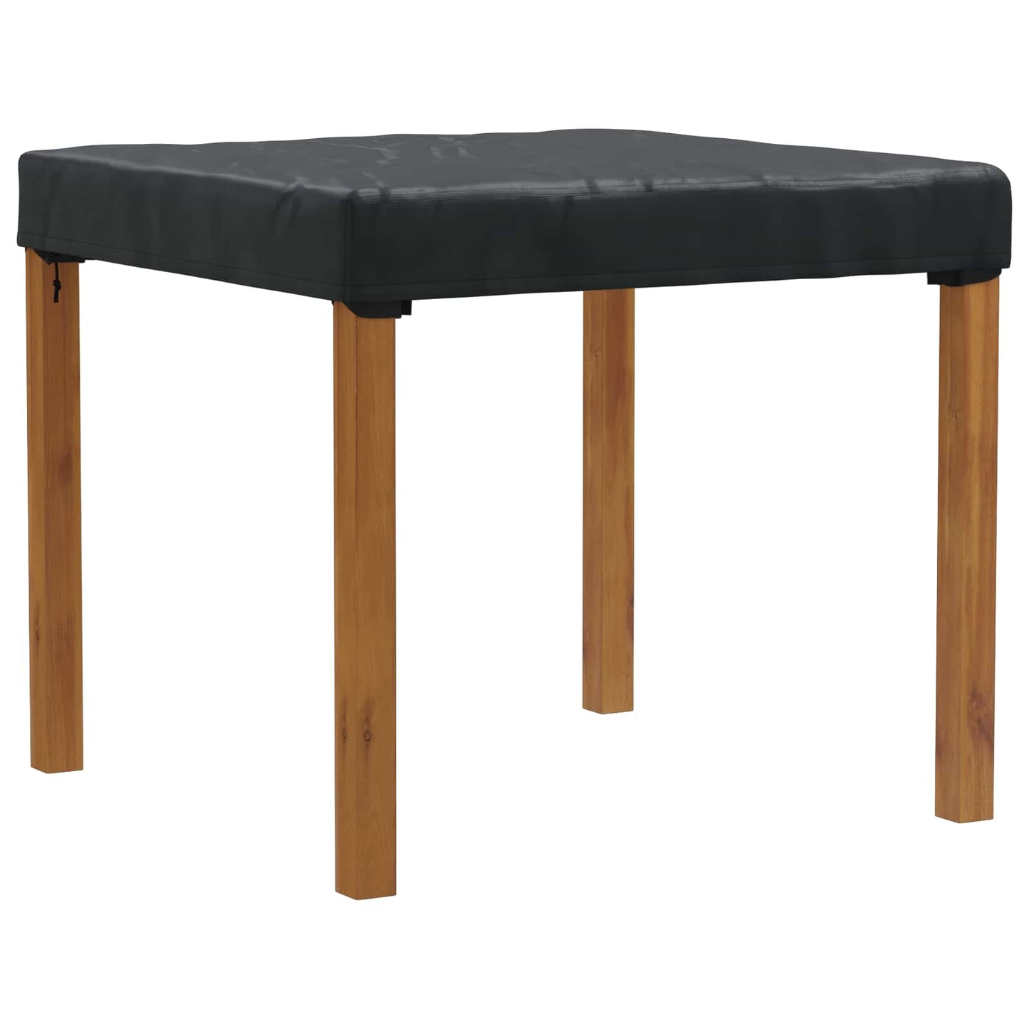 Table Cover Plain Black 112 x 112 x 15 cm Fabric