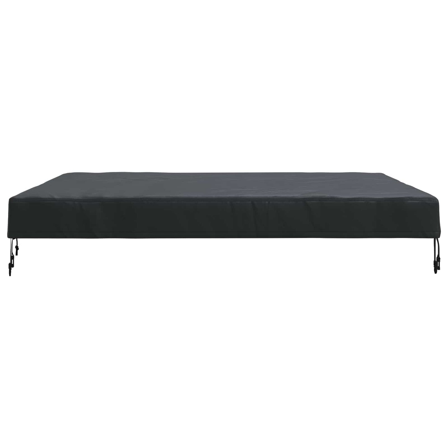 Table Cover Plain Black 122 x 122 x 15 cm Fabric