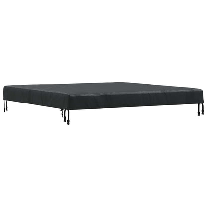 Table Cover Plain Black 142 x 142 x 15 cm Fabric