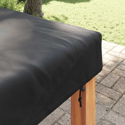 Table Cover Plain Black 142 x 142 x 15 cm Fabric