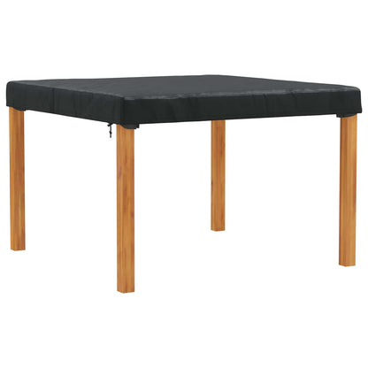 Table Cover Plain Black 142 x 142 x 15 cm Fabric