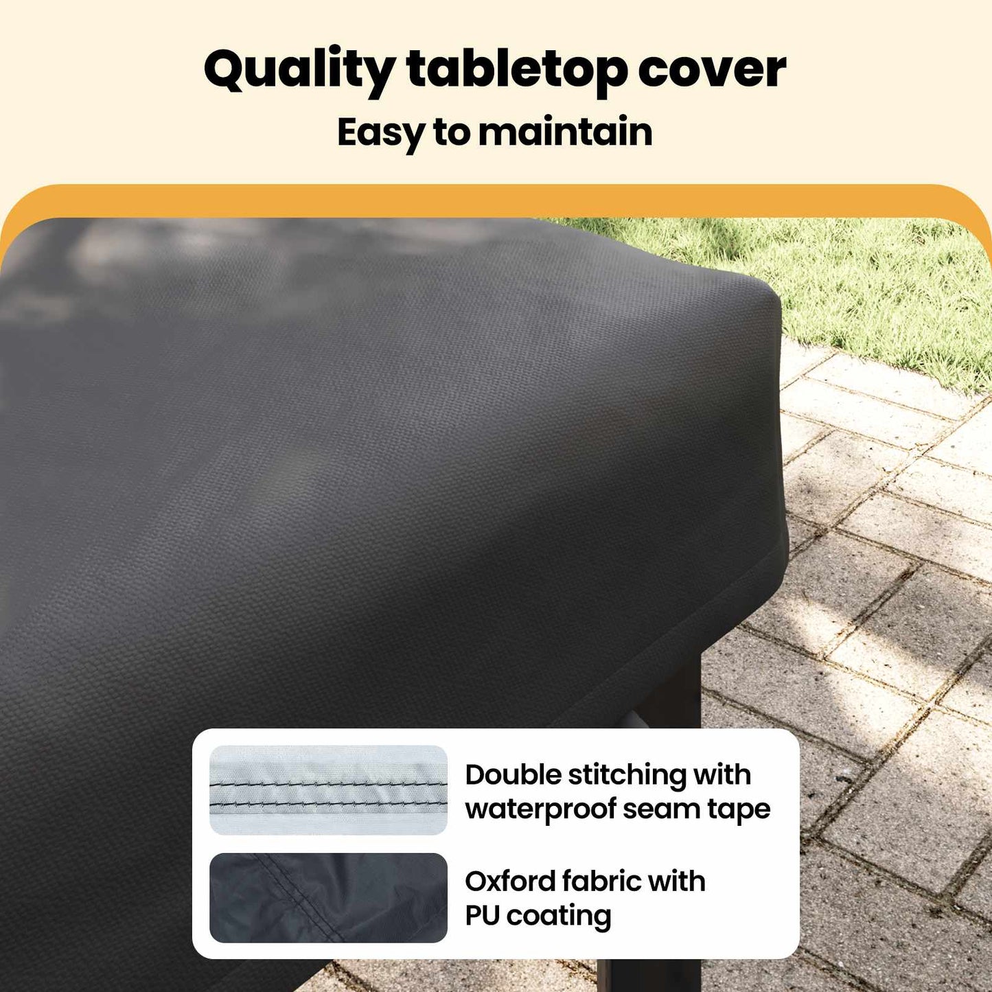 Table Cover Plain Black 122 x 72 x 15 cm Fabric