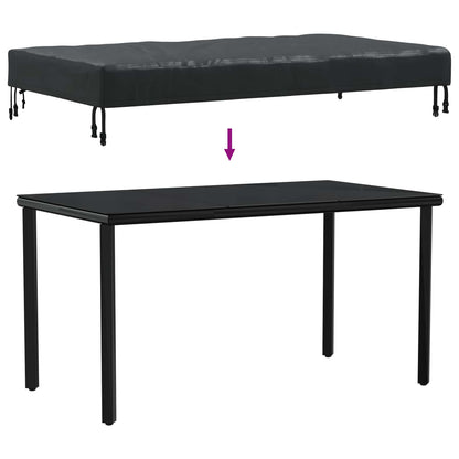 Table Cover Plain Black 122 x 72 x 15 cm Fabric