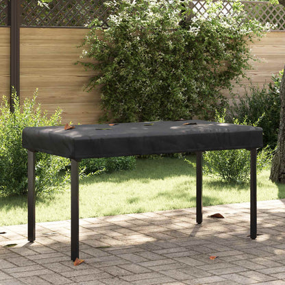 Table Cover Plain Black 142 x 82 x 15 cm Fabric