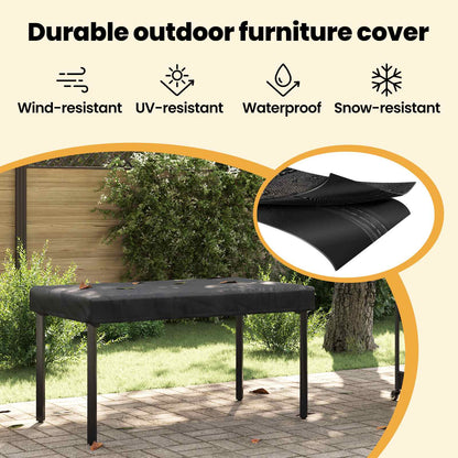 Table Cover Plain Black 142 x 82 x 15 cm Fabric