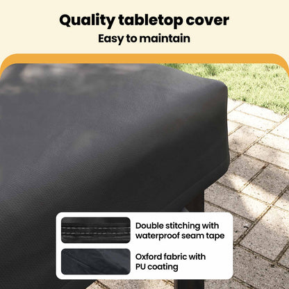 Table Cover Plain Black 142 x 82 x 15 cm Fabric