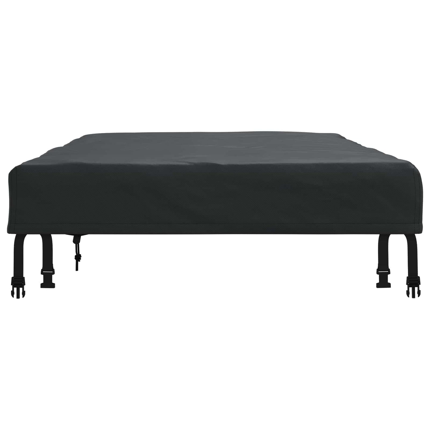 Table Cover Plain Black 142 x 82 x 15 cm Fabric