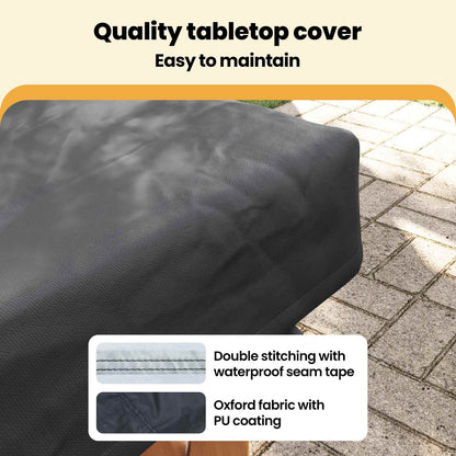 Table Cover Plain Black 162 x 92 x 15 cm Fabric