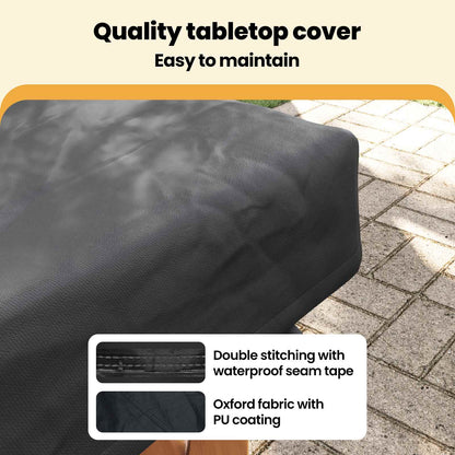 Table Cover Plain Black 162 x 92 x 15 cm Fabric