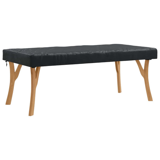 Table Cover Plain Black 182 x 92 x 15 cm Fabric