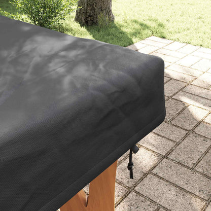 Table Cover Plain Black 182 x 92 x 15 cm Fabric