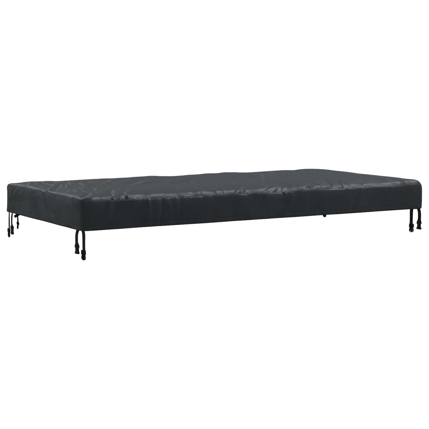 Table Cover Plain Black 182 x 92 x 15 cm Fabric