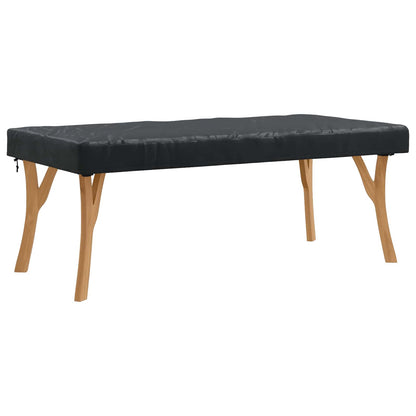 Table Cover Plain Black 182 x 92 x 15 cm Fabric