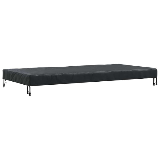 Table Cover Plain Black 202 x 92 x 15 cm Fabric