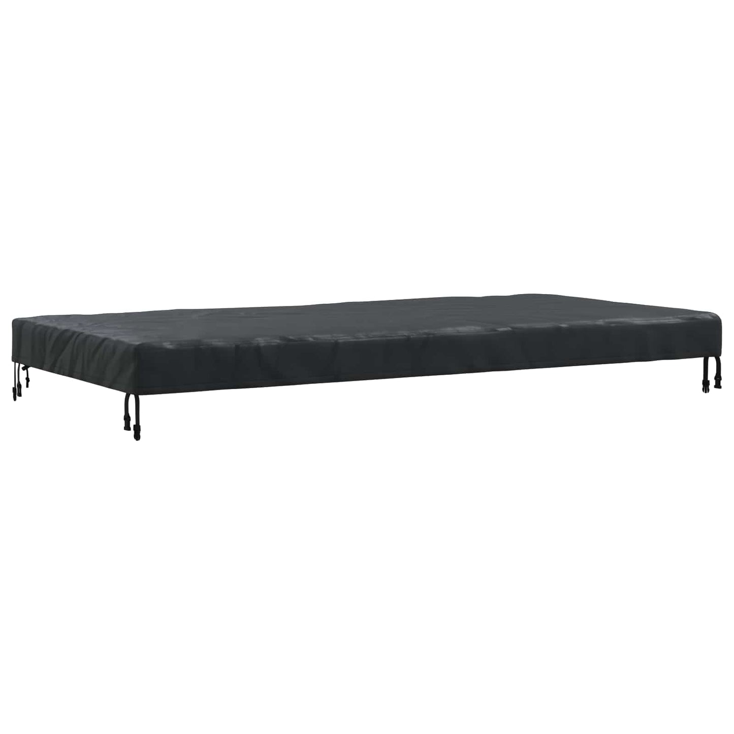 Table Cover Plain Black 202 x 92 x 15 cm Fabric