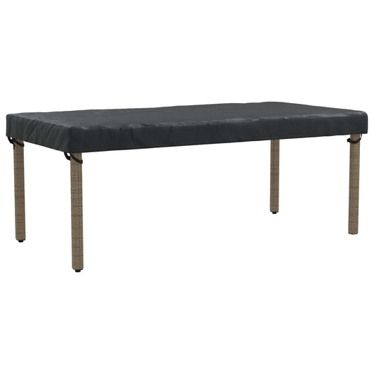 Table Cover Plain Black 202 x 92 x 15 cm Fabric