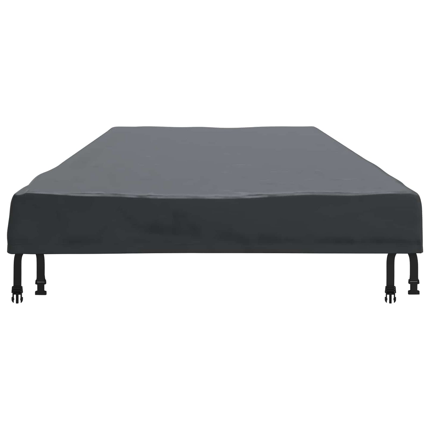Table Cover Plain Black 242 x 102 x 15 cm Fabric