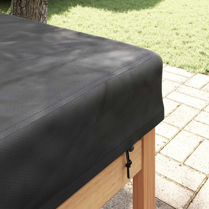 Table Cover Plain Black 262 x 102 x 15 cm Fabric