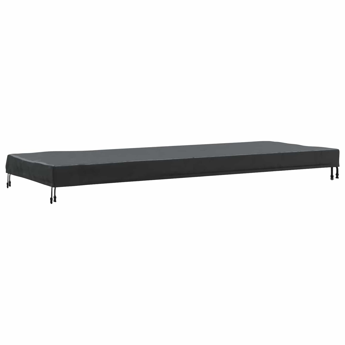 Table Cover Plain Black 262 x 102 x 15 cm Fabric