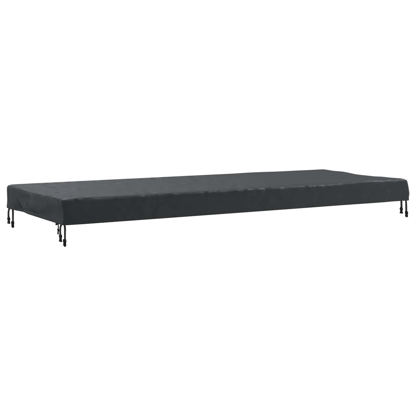 Table Cover Plain Black 262 x 102 x 15 cm Fabric