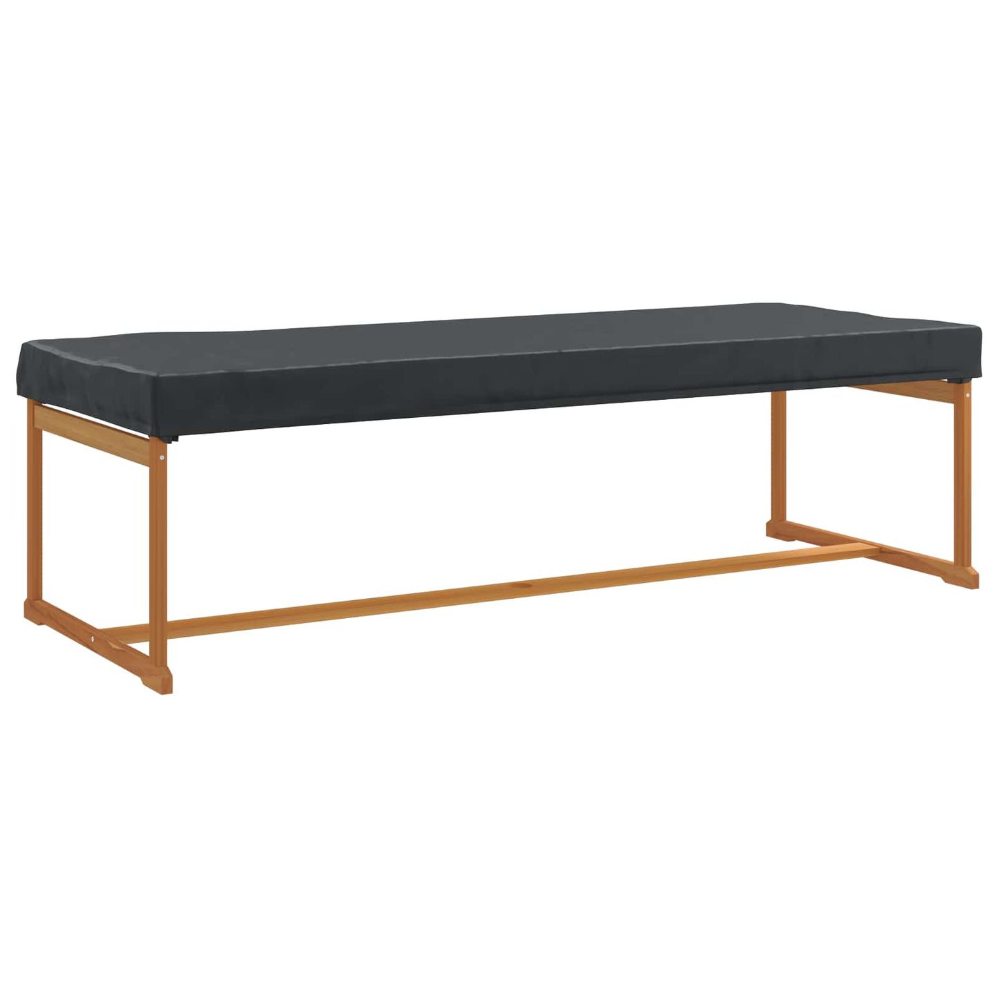 Table Cover Plain Black 262 x 102 x 15 cm Fabric
