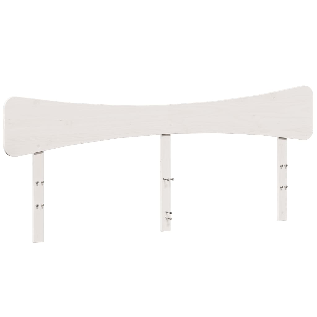 Bed Frame without Mattress White 200x200 cm Solid Wood Pine