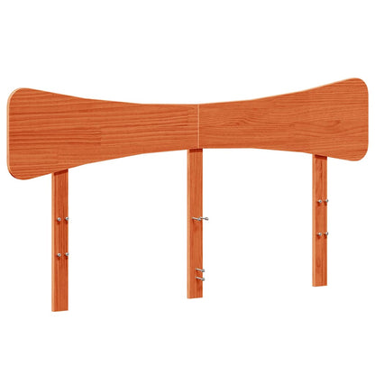 Bed Frame without Mattress Wax Brown 135x190 cm Double Solid Wood Pine
