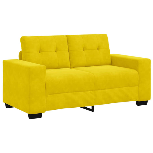 Sofa Yellow 160 x 77 x 82 cm Poly velvet