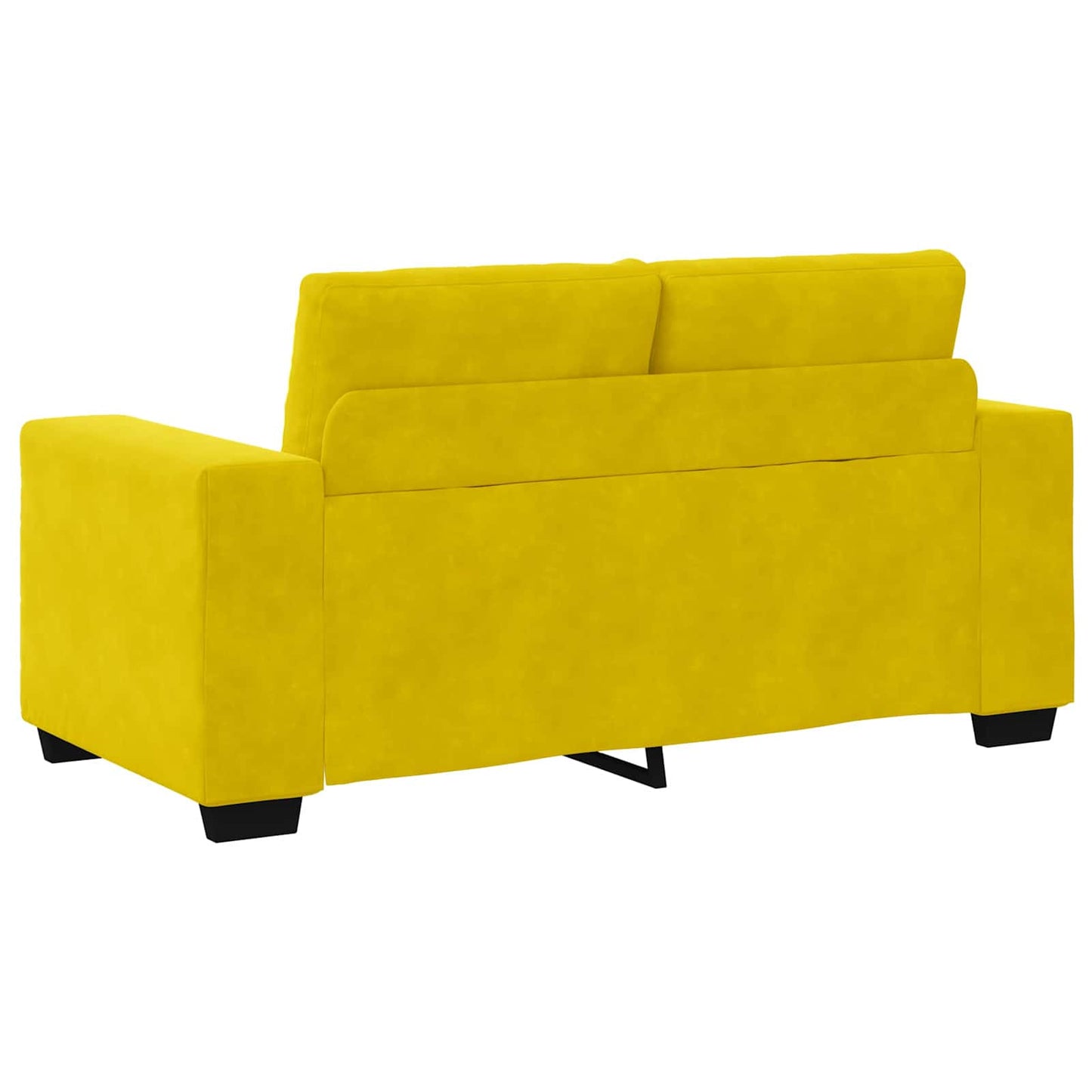 Sofa Yellow 160 x 77 x 82 cm Poly velvet