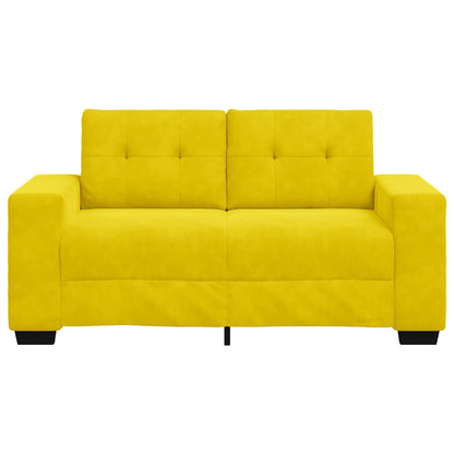 Sofa Yellow 160 x 77 x 82 cm Poly velvet