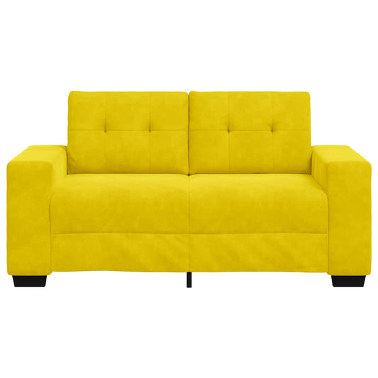 Sofa Yellow 160 x 77 x 82 cm Poly velvet