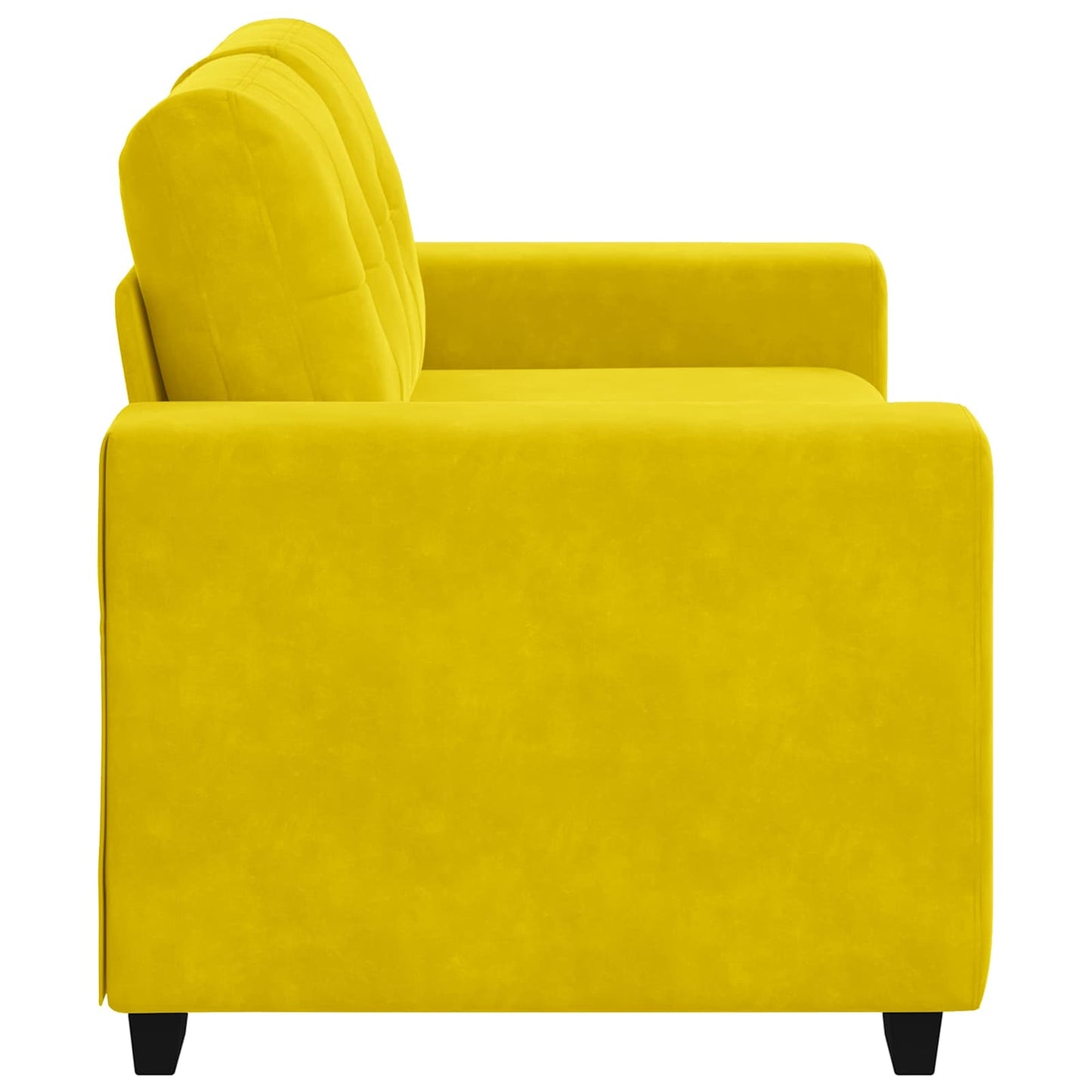 Sofa Yellow 160 x 77 x 82 cm Poly velvet