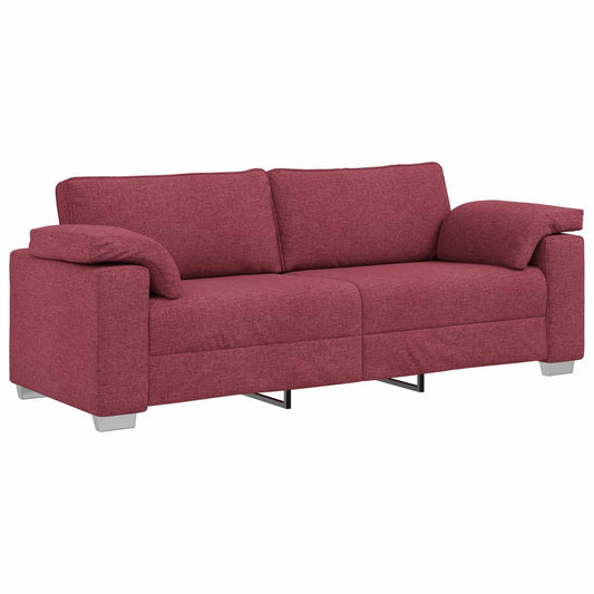 Sofa Wine Red 219 x 77 x 82 cm Fabric
