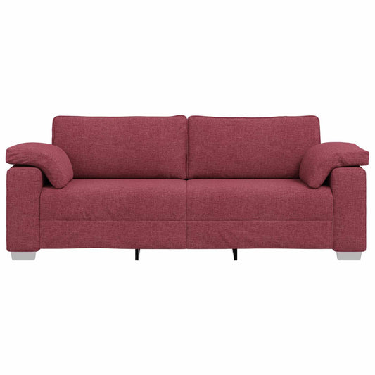 Sofa Wine Red 219 x 77 x 82 cm Fabric