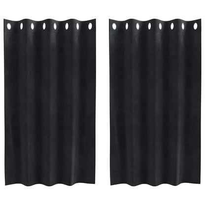 Blackout Curtains 2 pcs Black 140 x 140 cm Velvet