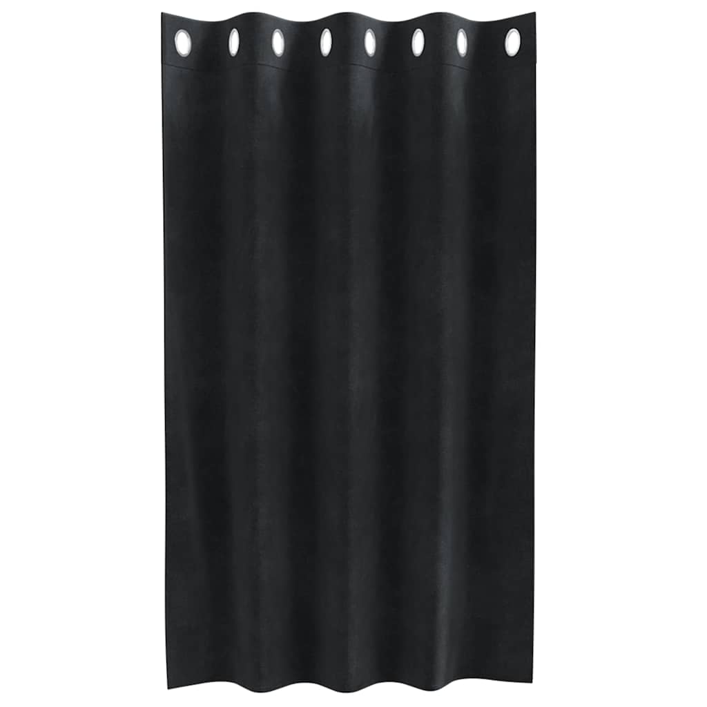 Blackout Curtains 2 pcs Black 140 x 140 cm Velvet
