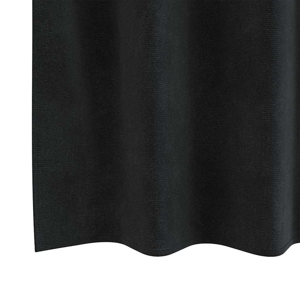 Blackout Curtains 2 pcs Black 140 x 175 cm Velvet