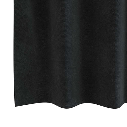 Blackout Curtains 2 pcs Black 140 x 175 cm Velvet