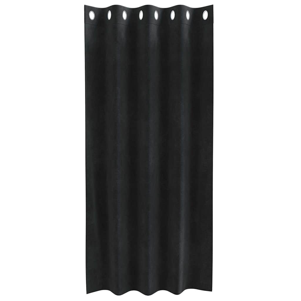 Blackout Curtains 2 pcs Black 140 x 175 cm Velvet