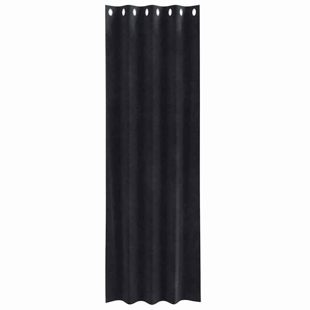 Blackout Curtains 2 pcs Black 140 x 225 cm Velvet