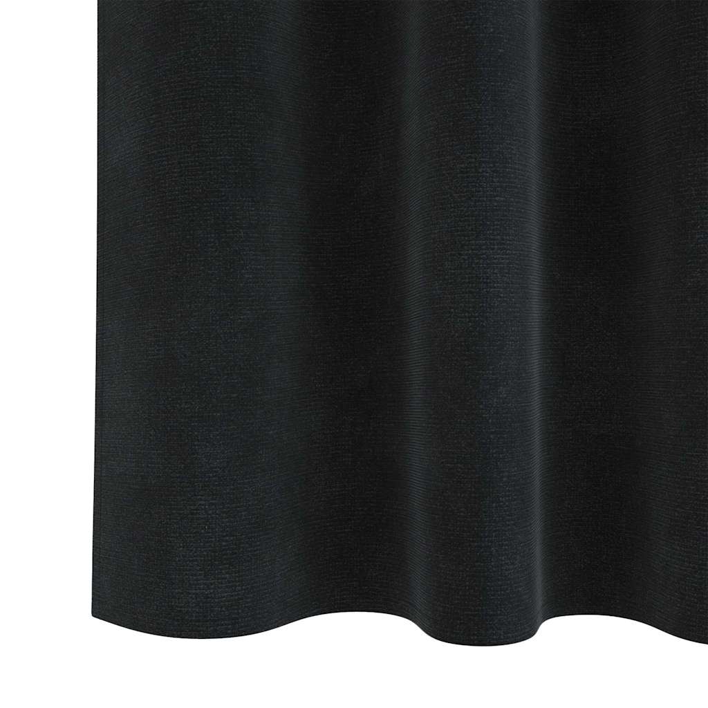 Blackout Curtains 2 pcs Black 140 x 175 cm Velvet