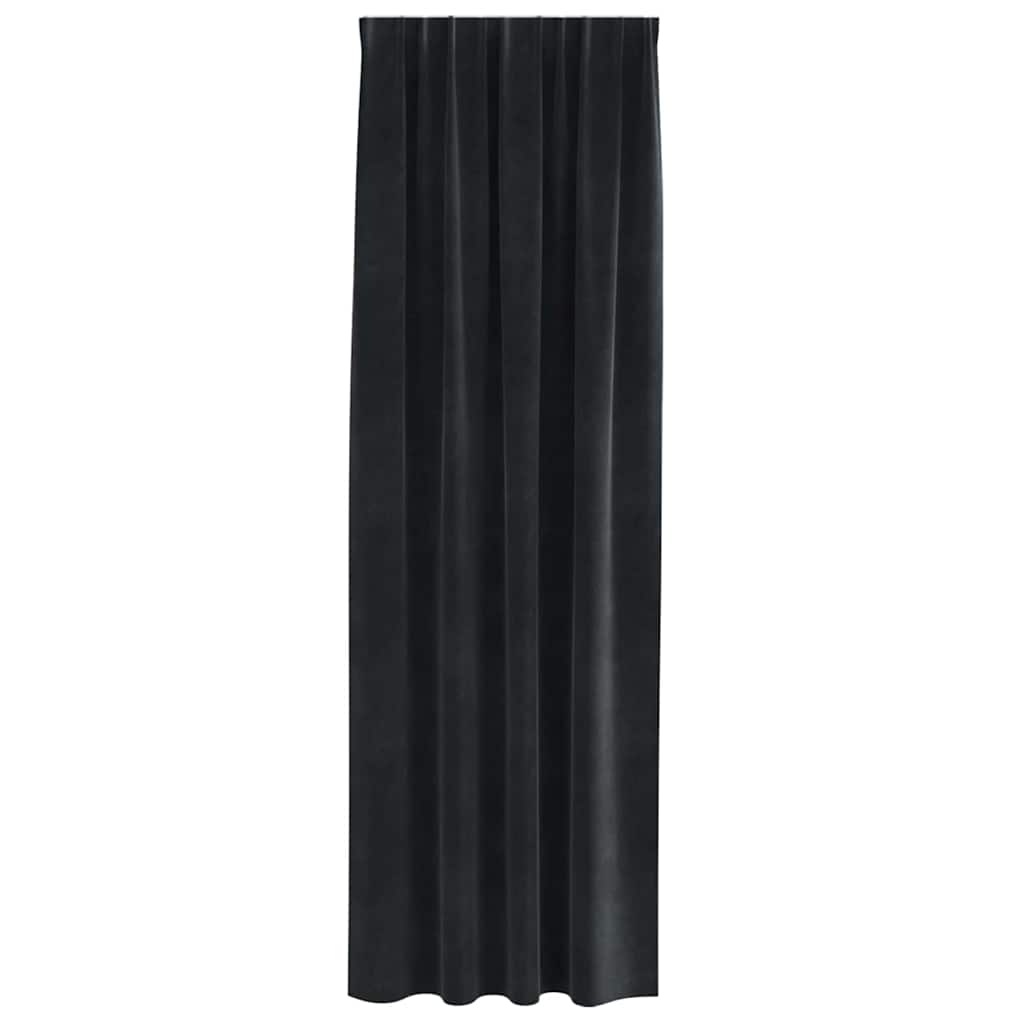 Blackout Curtains 2 pcs Black 140 x 260 cm Velvet
