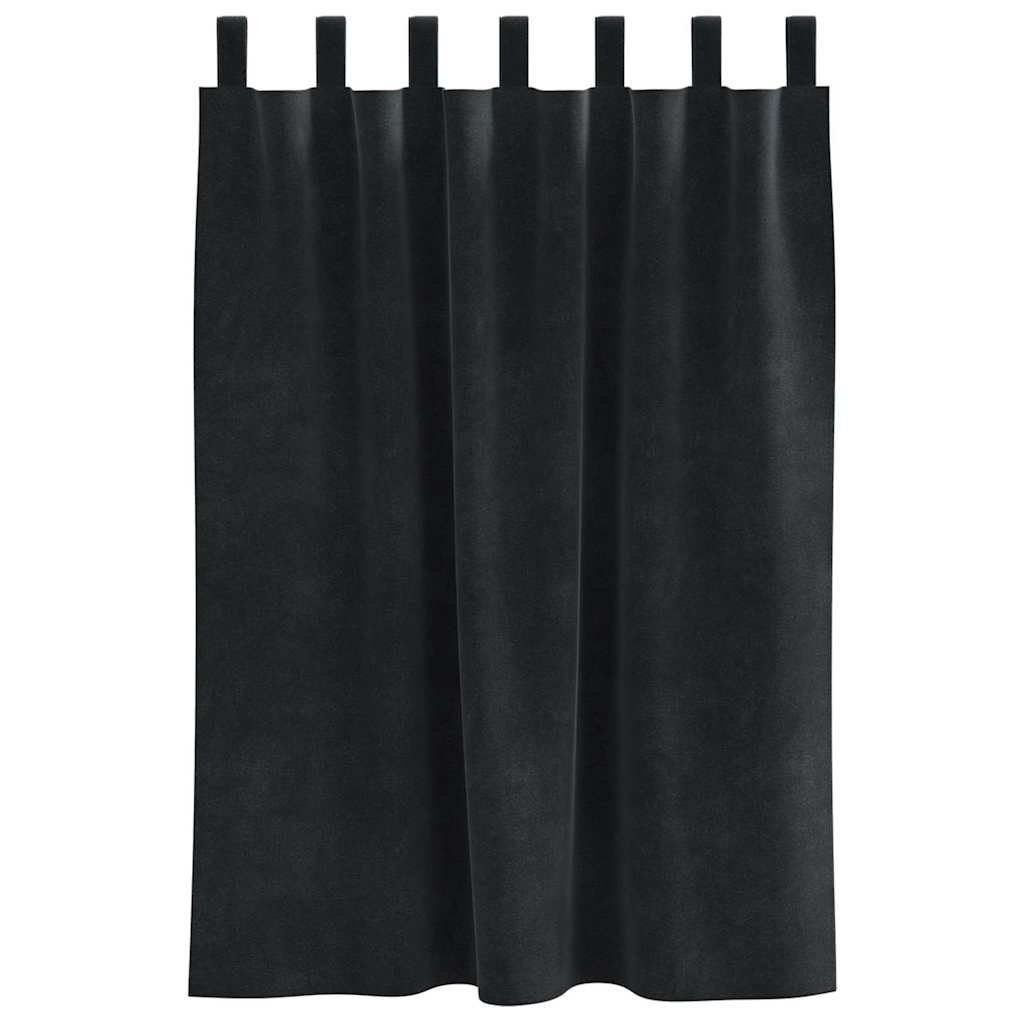 Blackout Curtains 2 pcs Black 140 x 140 cm Velvet