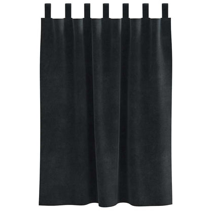 Blackout Curtains 2 pcs Black 140 x 140 cm Velvet