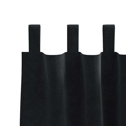 Blackout Curtains 2 pcs Black 140 x 175 cm Velvet